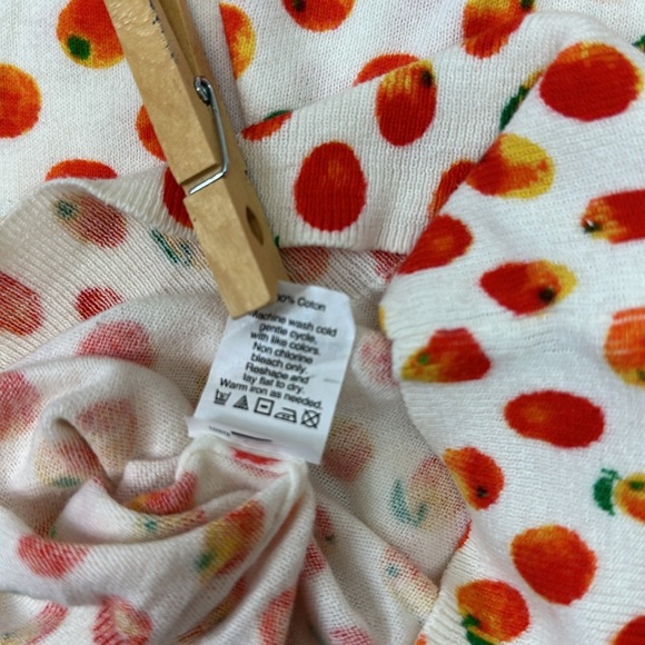 J. Crew Factory peach print crew neck sweater - Picture 9 of 11